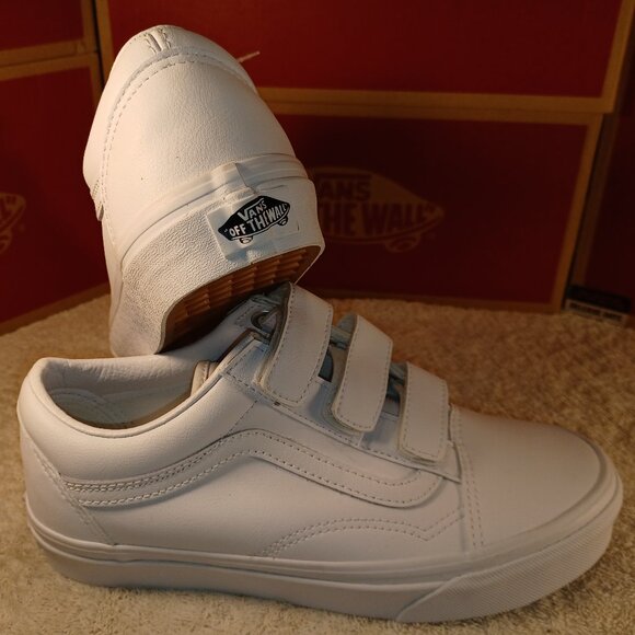 Vans Men's 5.5/Women's 7 Leather V True White Skate Shoes VN0A3D29L3H - Picture 4 of 12